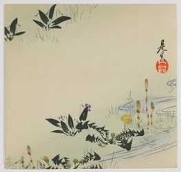 Forårsblomster, Meiji-æra, slutningen af det 19. århundrede (træbloktryk i farver)